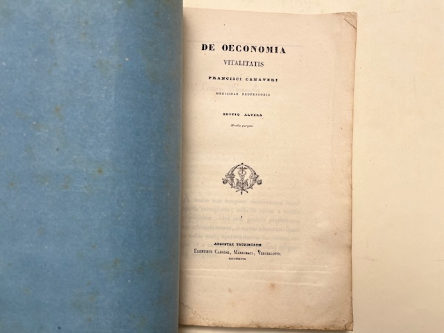 De oeconomia vitalitatis Francisci Canaveri